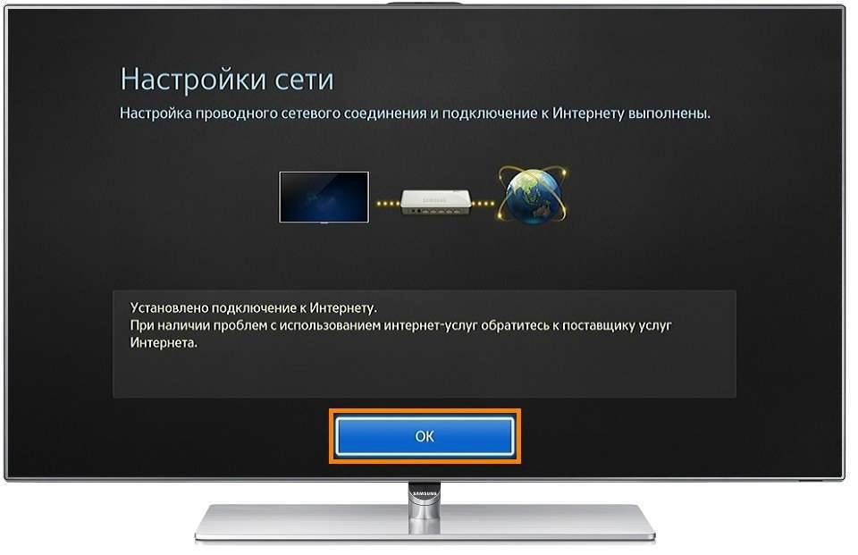 Как подключить телевизор Samsung к интернету кабелем