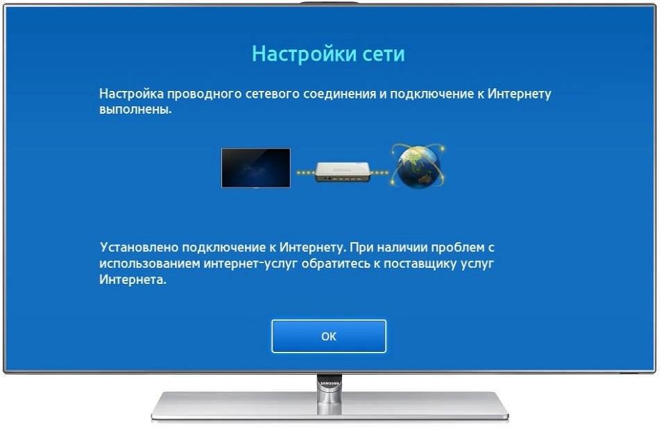 Как подключить телевизор Samsung к интернету кабелем