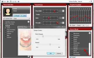 Morphvox pro как сделать красивый мужской голос