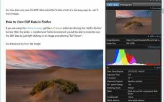 EXIF. Технические данные фотографии: как их посмотреть и удалить