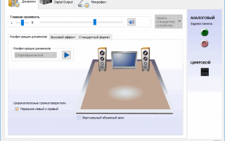Настройка интегрированной звуковой карты Realtek (High Definition Audio) @ Windows Vista/7/8/10