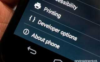 Как включить параметры разработчика на Android