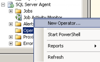 Настройка уведомлений по почте MS SQL SERVER