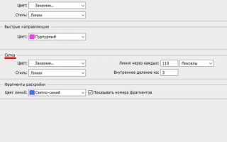 Как включить (вызвать) и убрать сетку в фотошопе